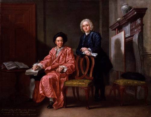 Maurice Greene and John Hoadly 1747  	by Francis Hayman 1708-1776  	National Portrait Gallery London  2106